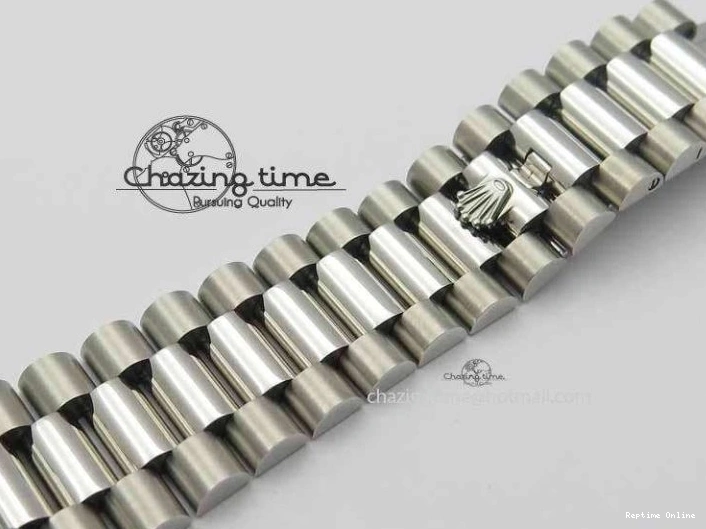 0126 TechFriendly Day Date 40mm SS BP Maker Best Edition Diamond Bezel Silver Dial On SS Bracelet ETA 3696